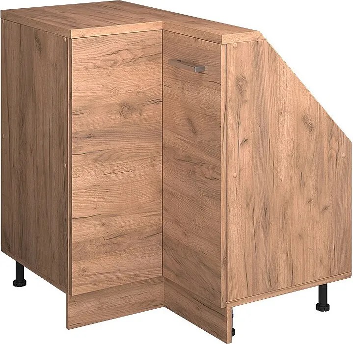 Narożna szafka kuchenna na dach skośny złoty dąb energetyczny 75.6x75.6x81.6 r-line