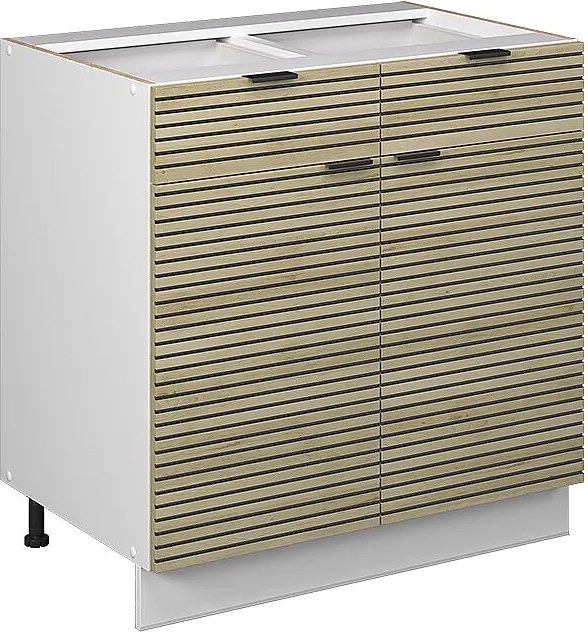 Szafka dolna do kuchni panel dębowy 80x51.6x82 fame-line