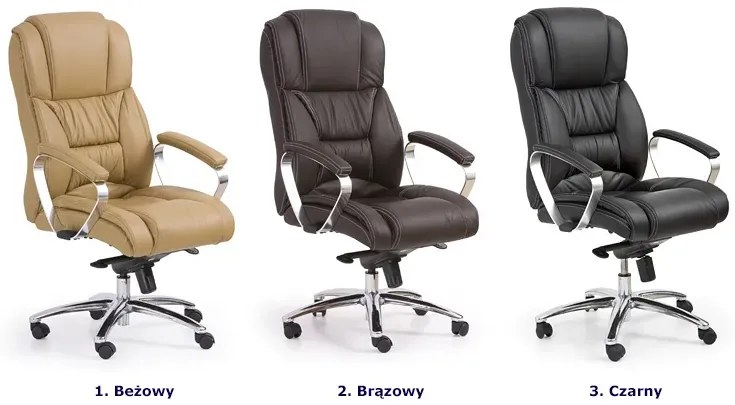 Biurowy Fotel Czarny Obrotowy Z Ekoskóry F1-P44