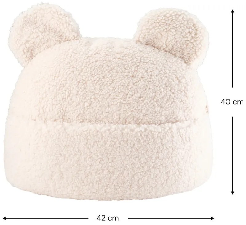 Kremowa poduszka na sofę dziecięcą z materiału bouclé Teddy Pouch – Wigiwama