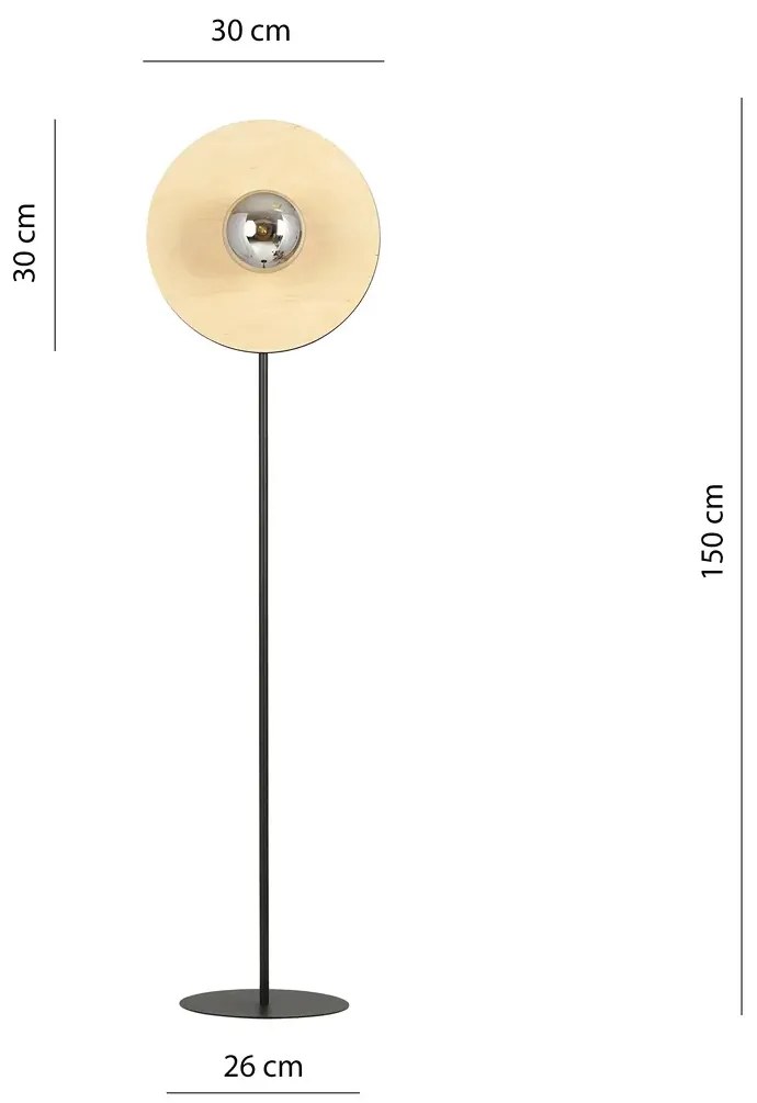 Industrialna lampa podłogowa grafit - 3X D106 M1-Z37