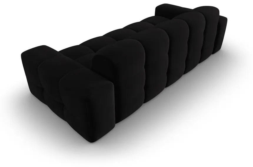 Czarna aksamitna sofa 222 cm Kendal – Micadoni Home