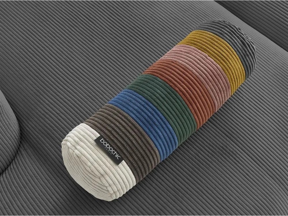 Ciemnoszary sztruksowy narożnik Belair – Bobochic Paris