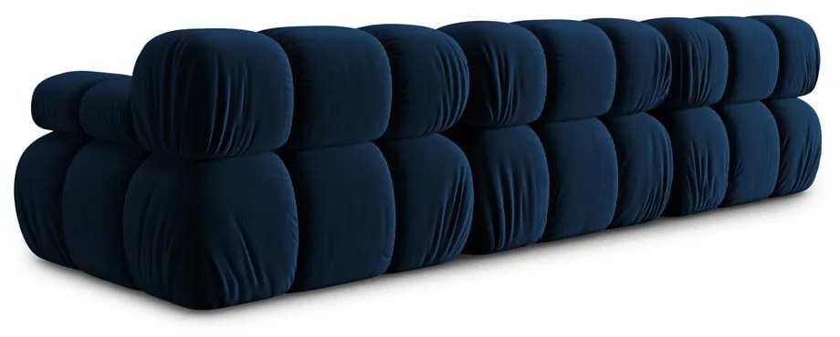 Niebieska aksamitna sofa 282 cm Bellis – Micadoni Home