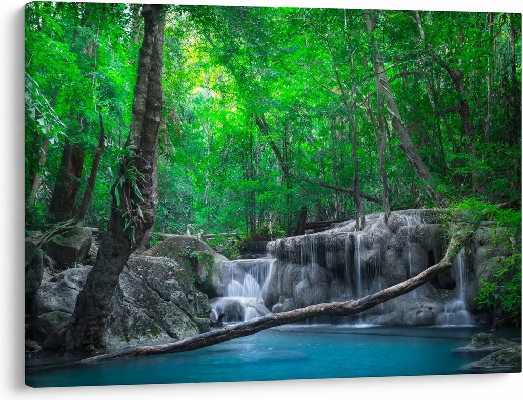 Obraz - Wodospad Erawan, Kanchanaburi, Tajlandia (70x50 cm)