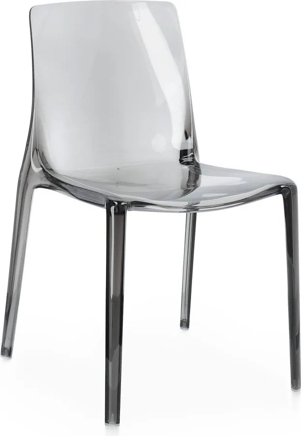 Szare plastikowe krzesło ogrodowe Adele – Bizzotto