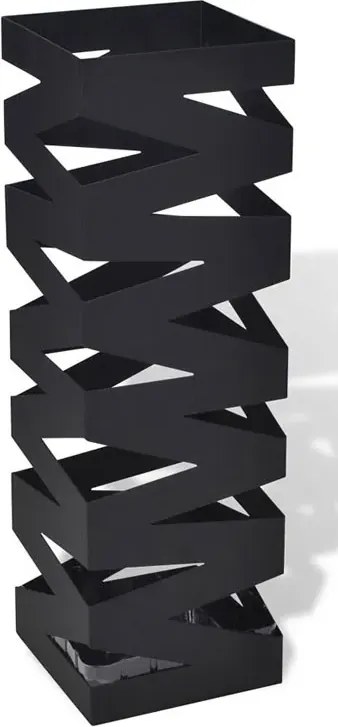 Czarny nowoczesny metalowy parasolnik P9-N12