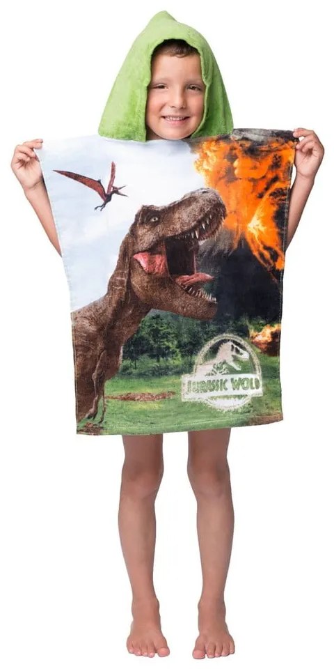 Bawełniane ponczo dziecięce w rozmiarze 3-8 lat Jurassic World "Volcano" – Jerry Fabrics