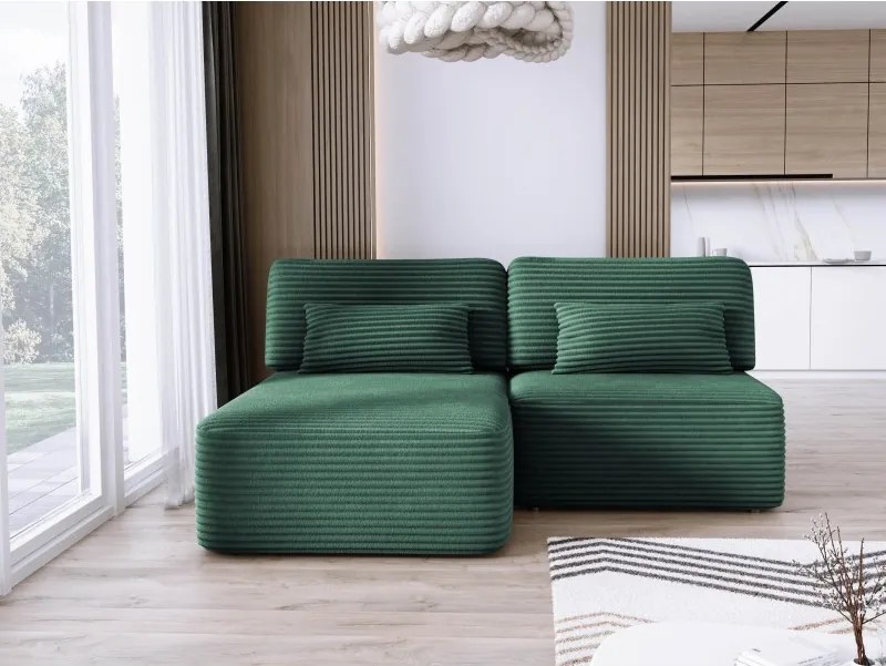 Narożnik TILIA wolnostojący układ L strona Lewa z funkcją spania w tkaninie Tilia 39