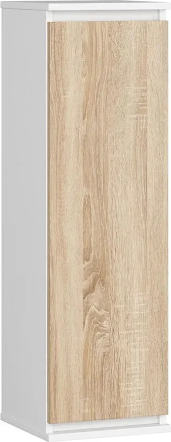Minimalistyczna szafka wisząca do salonu biały + dąb sonoma Z0-Z25