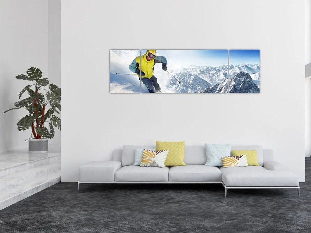 Obraz - Narciarz (170x50 cm)
