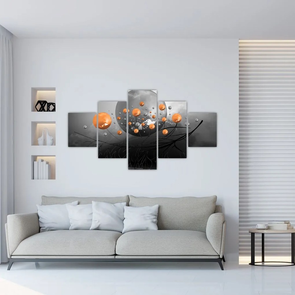 Obraz pomarańczowych kul (125x70 cm)