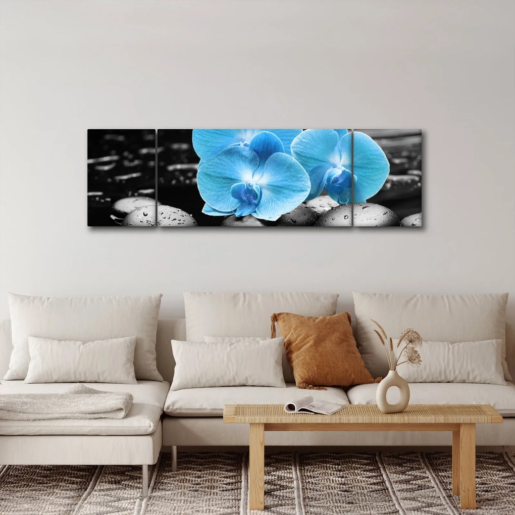 Obraz - Niebieska Orchidea (170x50 cm)