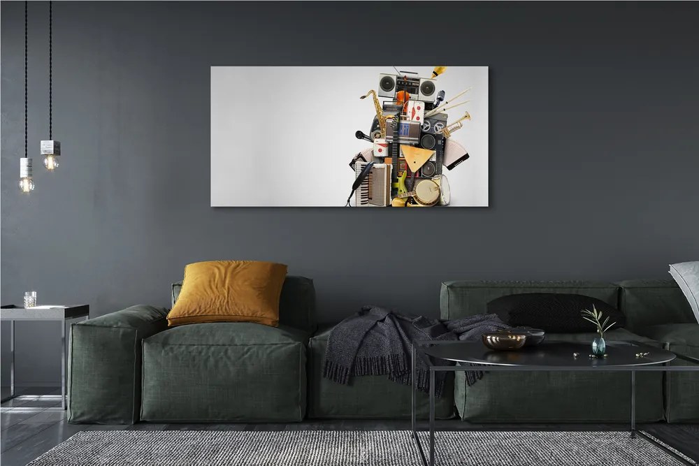 Duży obraz na płótnie Retro Studio Muzyczne