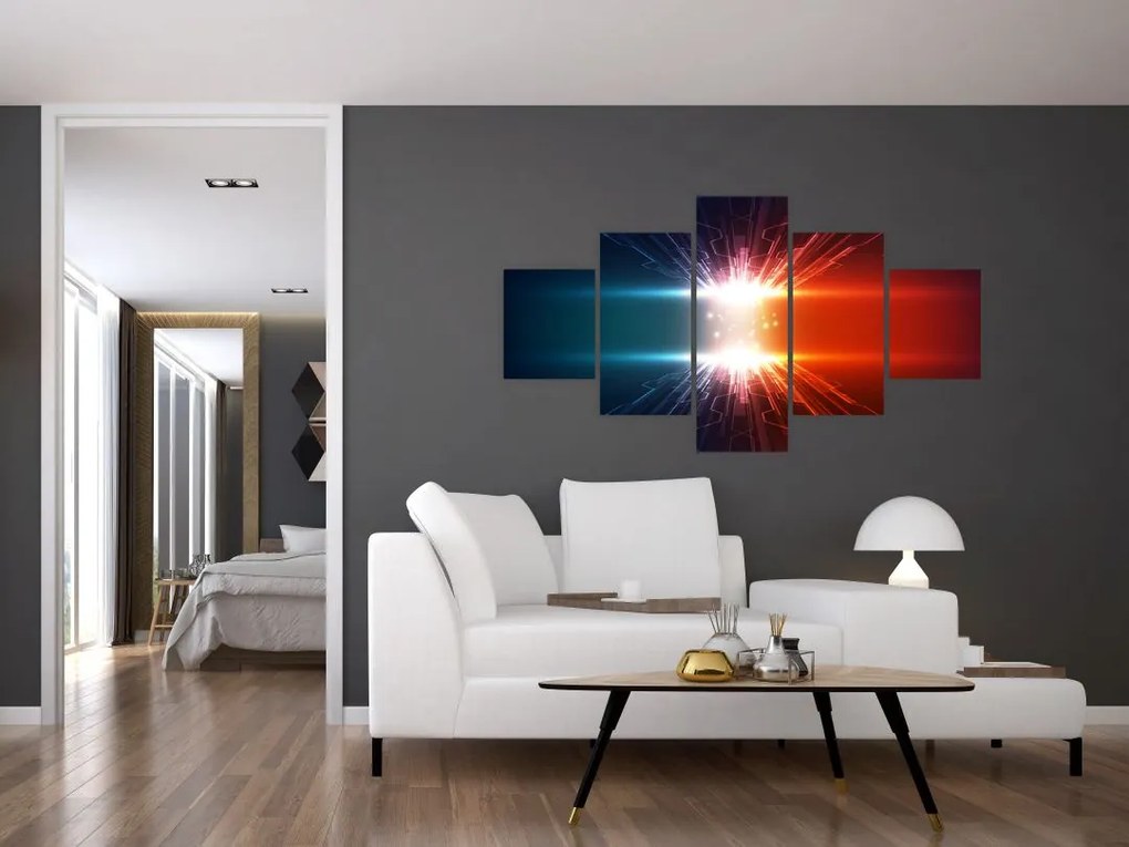 Abstrakcyjny obraz aktywnego ładunku (125x70 cm)
