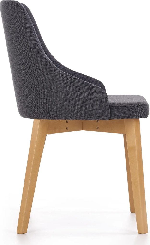 Wygodne krzesło na drewnianych nogach w kolorze dąb miodowy Toledo