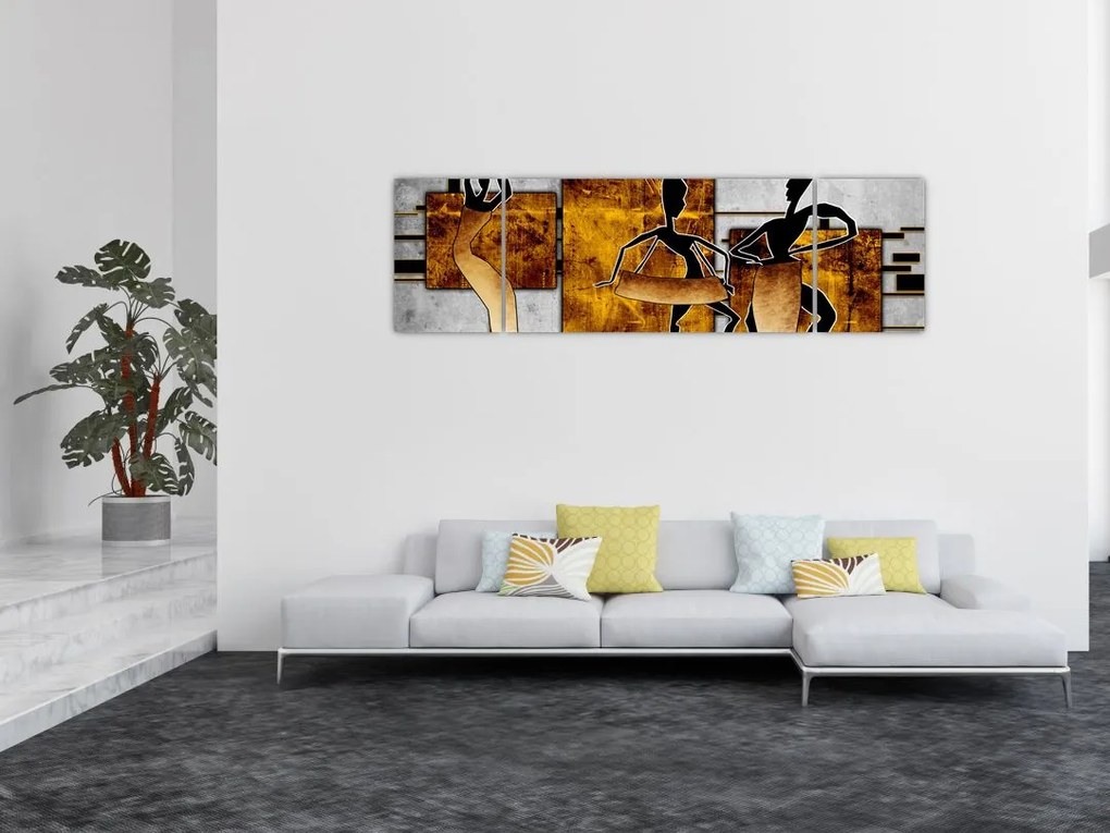 Obraz - Motywy kultury afrykańskiej (170x50 cm)