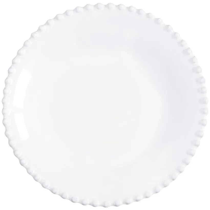 Biały głęboki talerz kamionkowy Costa Nova Pearl, ⌀ 24 cm
