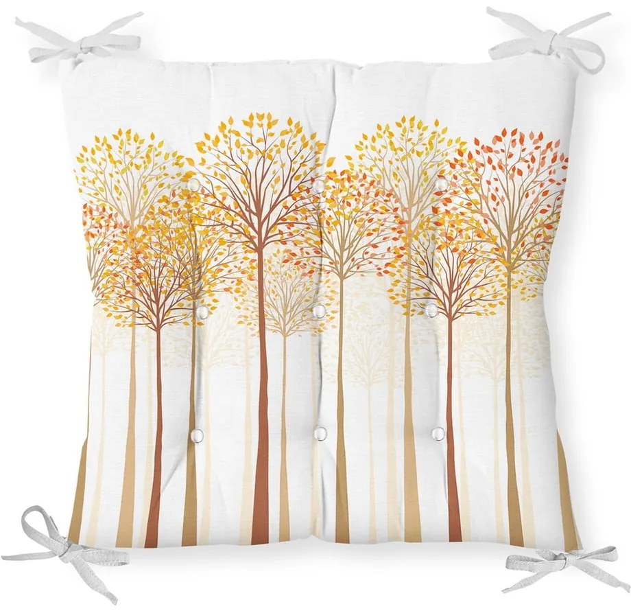 Poduszka na krzesło Minimalist Cushion Covers Gold Trees, 40x40 cm