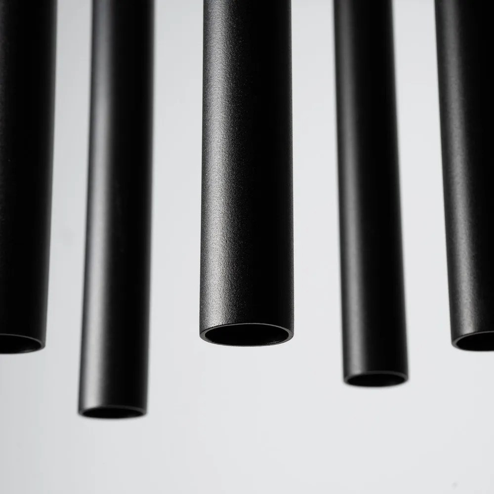 Czarna metalowa lampa wisząca ø 25 cm Fideus – Sollux