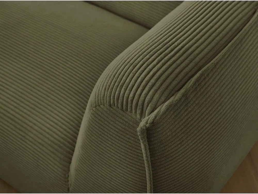 Zielona sztruksowa sofa 242 cm Giorgia – Bobochic Paris