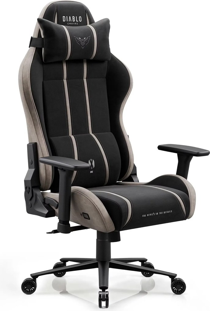 Fotel gamingowy materiałowy Diablo X-One 2.0 King Size, Camel Black