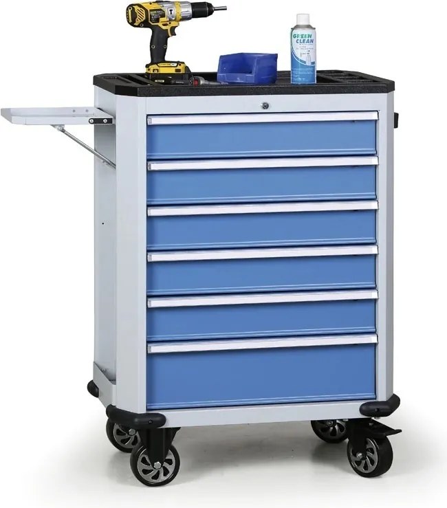 Wózek warsztatowy mobilny na narzędzia G2, 6 szuflad, szary