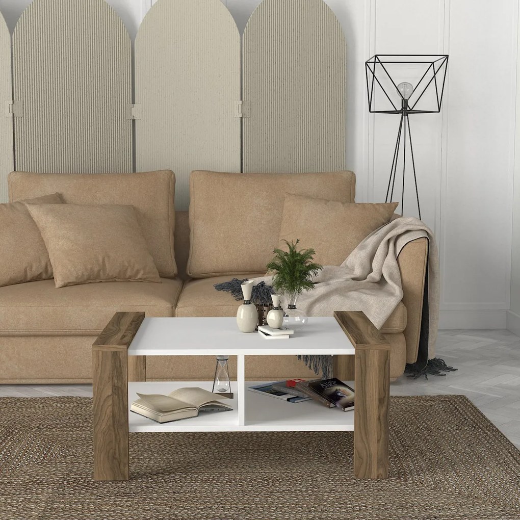Stolik konferencyjny Erica White Walnut