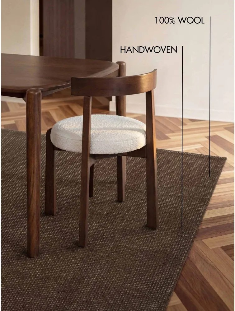 Brązowy wełniany dywan tkany ręcznie 120x170 cm Greenwich – Ted Baker