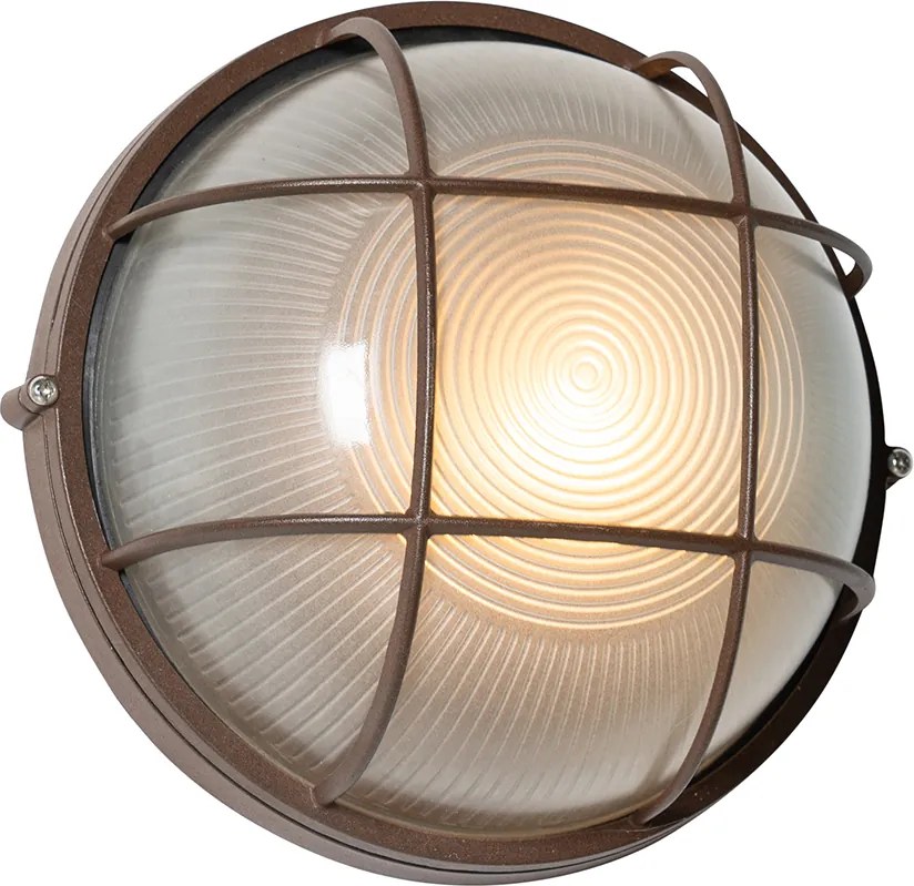Industrialna lampa ścienna zewnętrzna rdzawo-brązowa IP44 - Hanneke