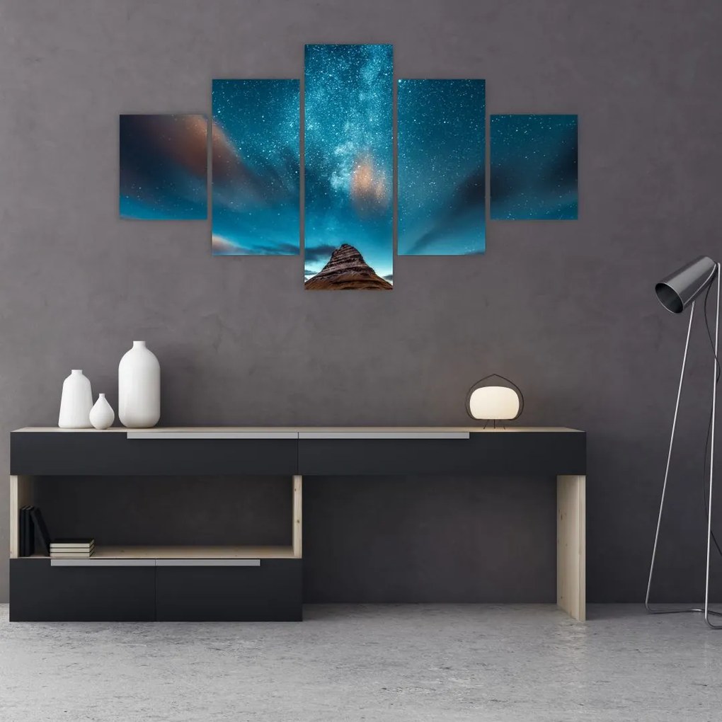Obraz niebieskiej drogi mlecznej (125x70 cm)