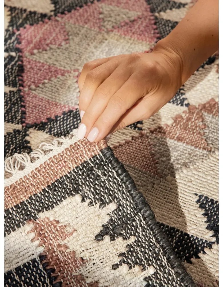 Szary chodnik z juty tkany ręcznie 80x200 cm Roya Parsa – Elle Decoration