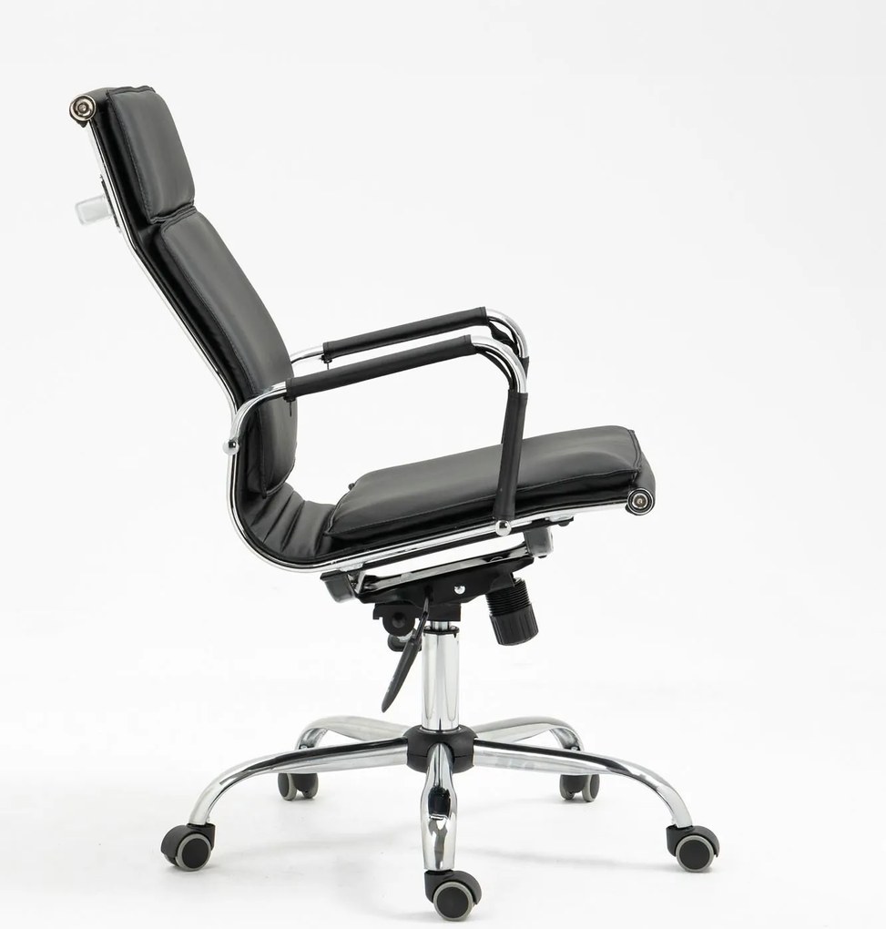 Nowoczesny czarny fotel biurowy Mantus