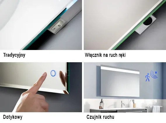 Lustro okrągłe SIMPLE SYRIUSZ 70 z oświetleniem LED EXCLUSIVE RUKE
