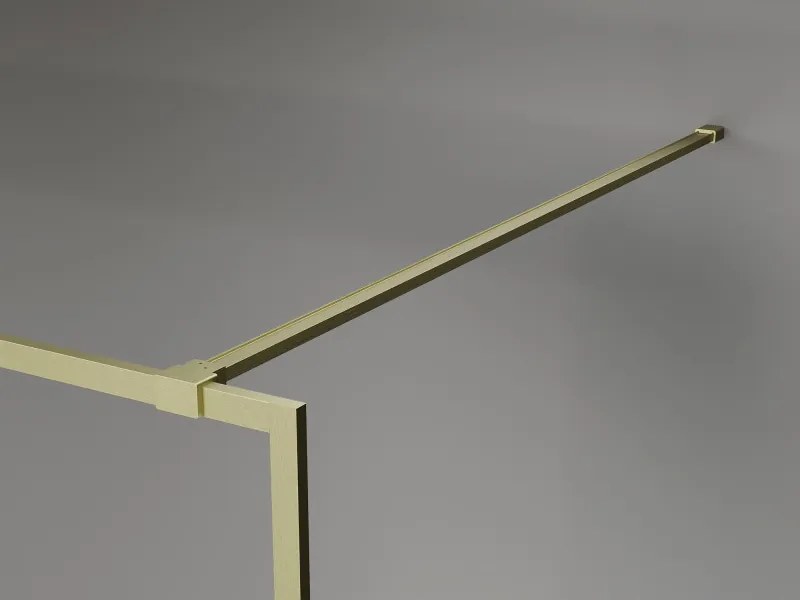 Mexen Kioto-F ścianka prysznicowa Walk-in z ramką 120 x 202 cm, transparent 8 mm, złota szczotkowana - 800-120-104-55-00