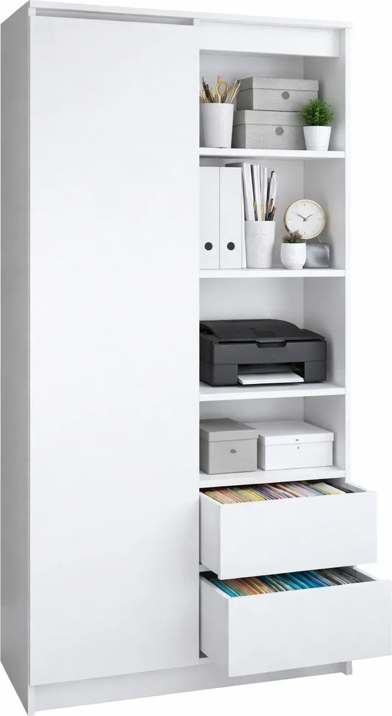 Regał Biały Półotwarty A5-G56