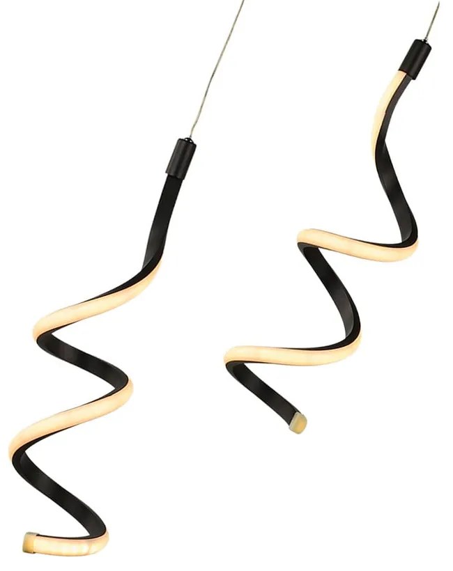 Czarna metalowa lampa wisząca LED ø 25 cm Hilton – Squid Lighting