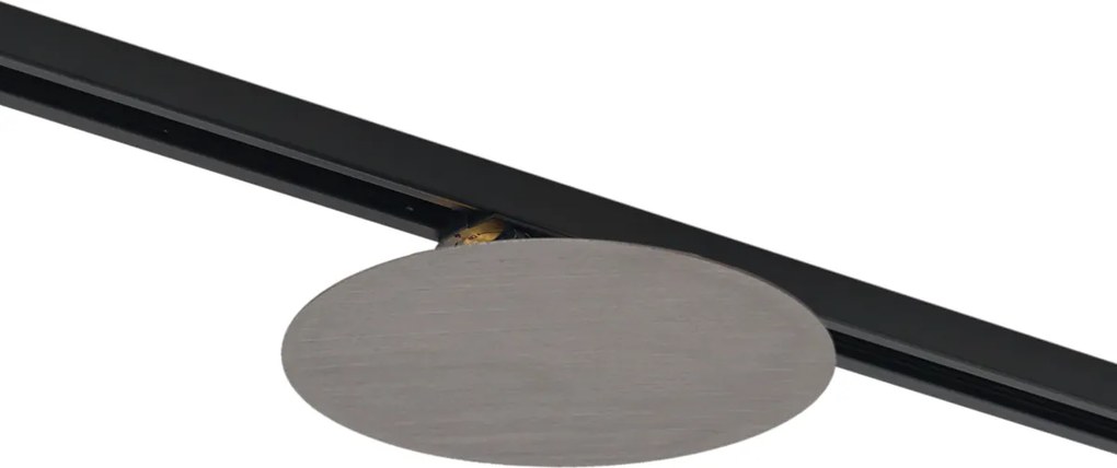 Nowoczesna lampa sufitowa w kolorze metalu do systemu szynowego 1-fazowego 2-punktowa - Iconic Pulley