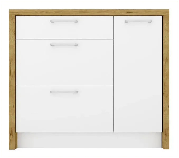 Wyspa kuchenna grafit + dąb artisan - Cristal 3X