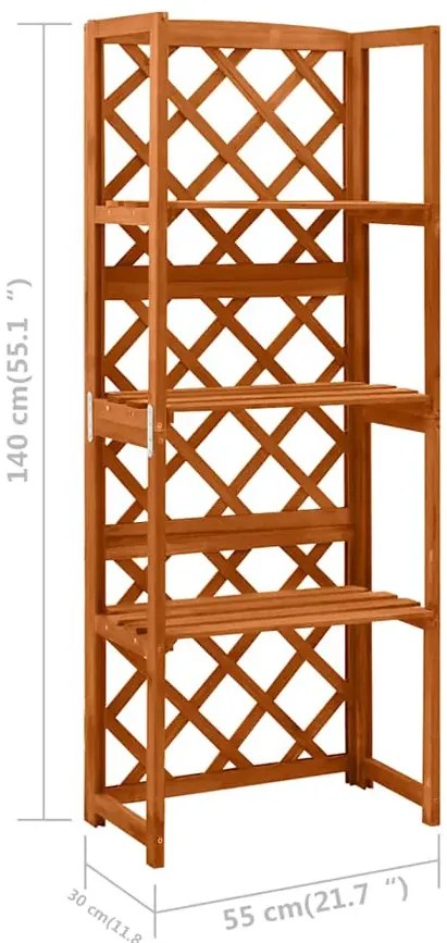 Brązowy regał z półkami na kwaity F8-T51