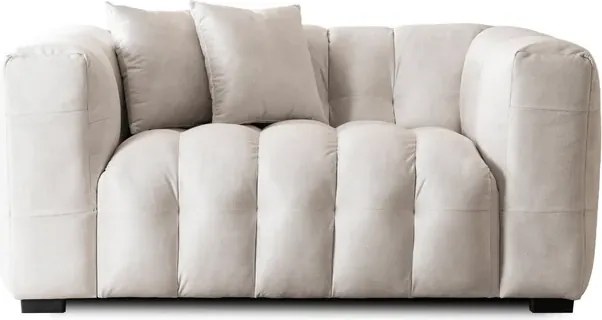 Sofa MODERNO 2S Dwuosobowa Kremowa Welurowa Nowoczesna