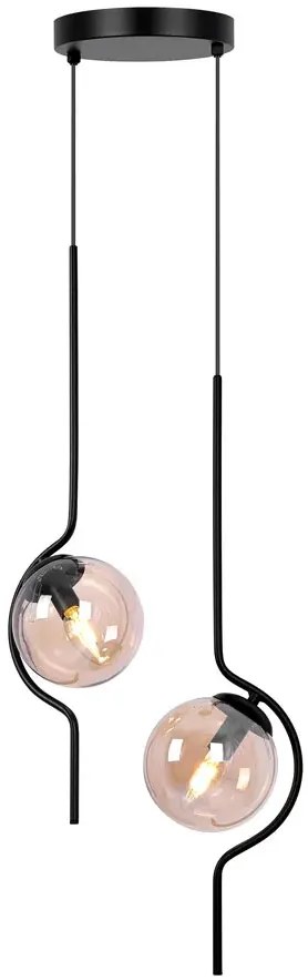 Bursztynowa designerska lampa wisząca - A473-Fiza