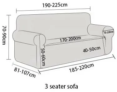 4Home Pokrowiec elastyczny na kanapę Wave, 190 - 230 cm, 190 - 230 cm