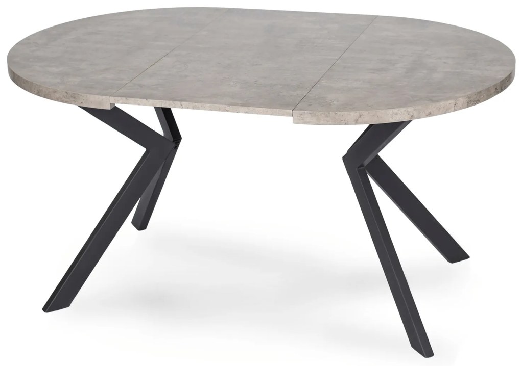 Stół Okrągły Rozkładany LUKAS 100-250 cm Beton Nowoczesny Loft