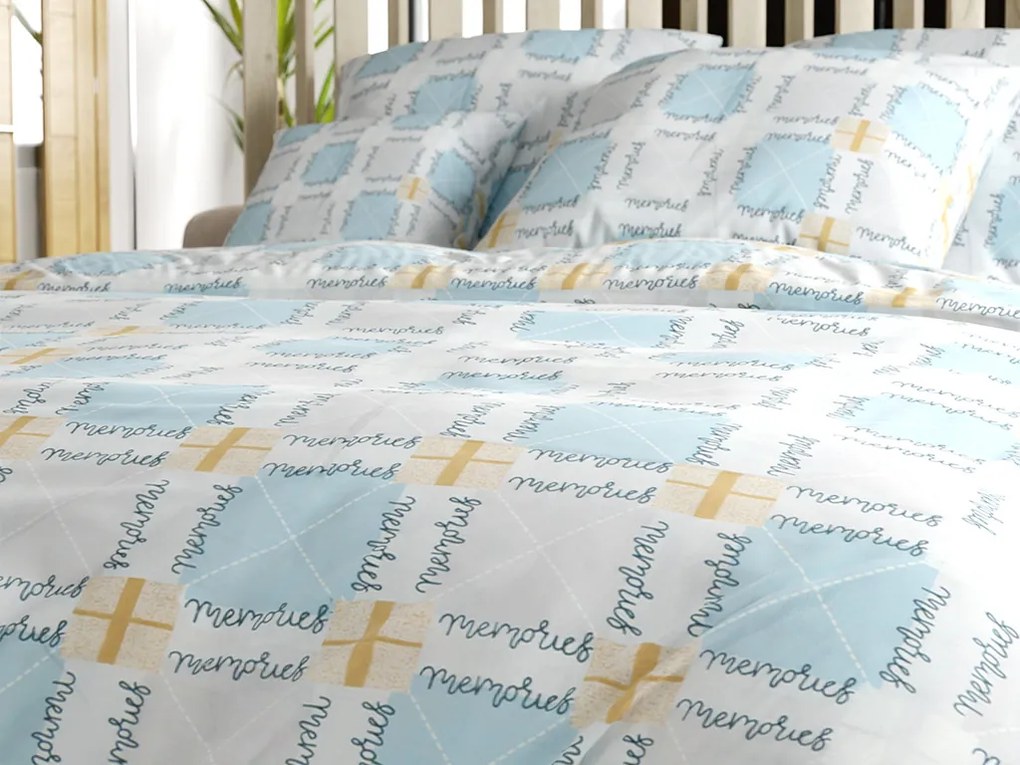 PrzytulneMieszkanie.pl PrzytulneMieszkanie.pl Pościel z mikrowłókna GALDAR niebieska Rozmiar pościeli: 70 x 80 cm | 140 x 200 cm