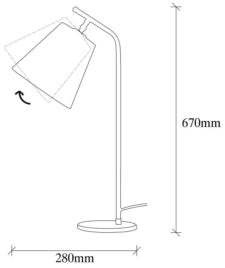 Lampa stołowa w biało-brązowym kolorze (wysokość 67 cm) Salihini – Opviq lights