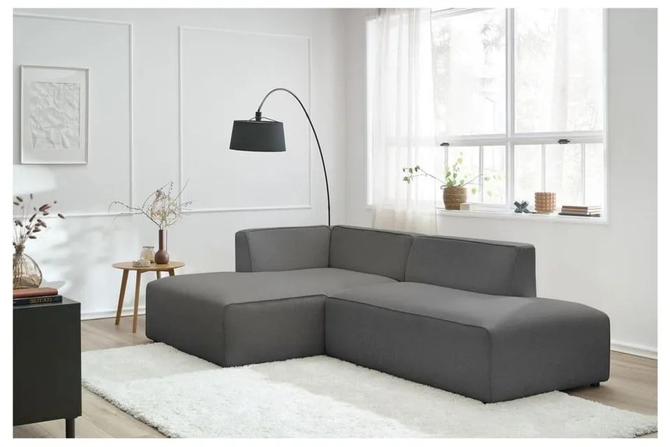 Ciemnoszary narożnik modułowy (lewostronny/w kształcie litery L) Megeve – Bobochic Paris