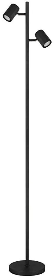 Globo 57918SB - Lampa podłogowa JAMES 2xGU10/5W/230V czarny