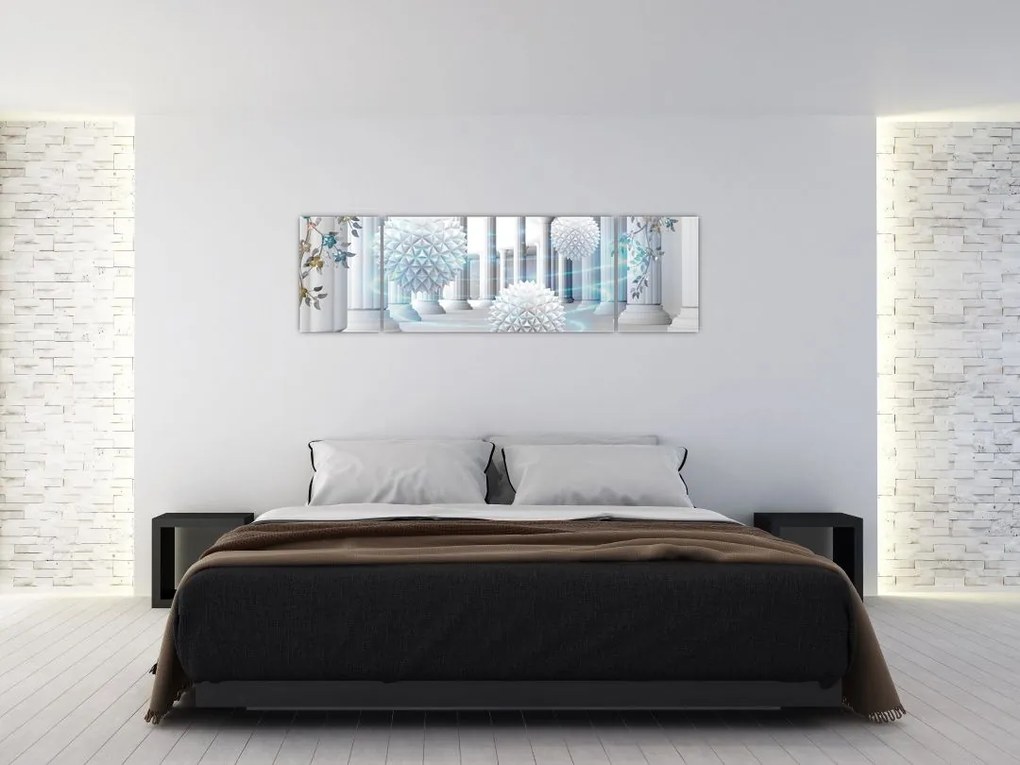 Abstrakcyjny obraz w stylu antycznym (170x50 cm)