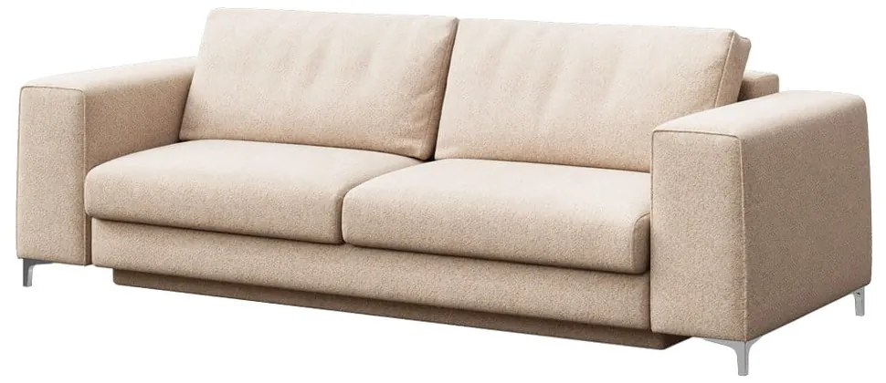 Beżowa rozkładana sofa z materiału bouclé 256 cm Rene – Rodier